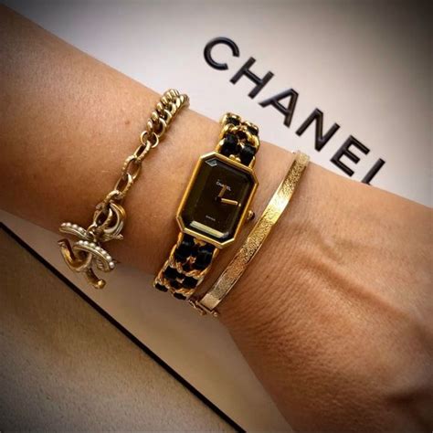 chanel chain watch gold